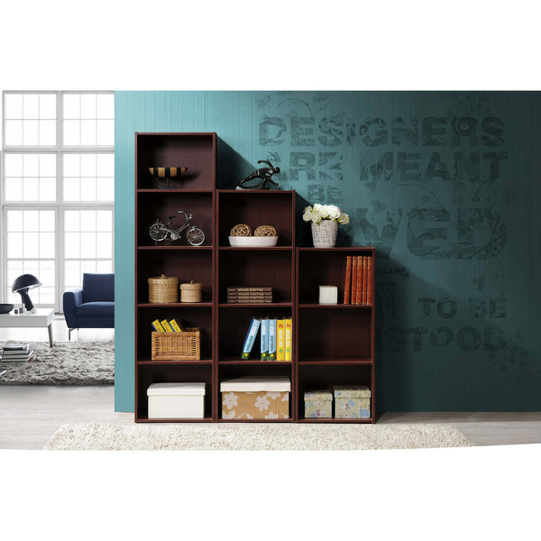 4-Shelf Wood Bookcase