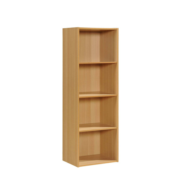 4-Shelf Wood Bookcase