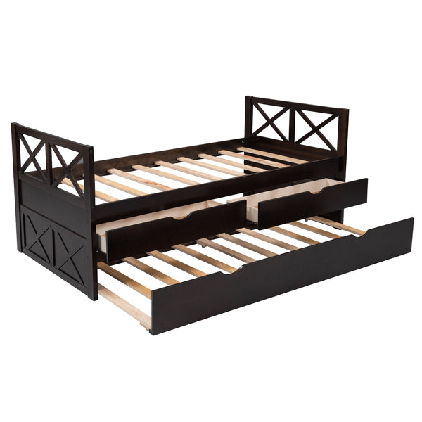 Multi-Functional Daybed with Drawers and Trundle