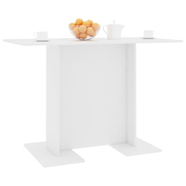 Dining Table White 43.3"x23.6"x29.5" Chipboard