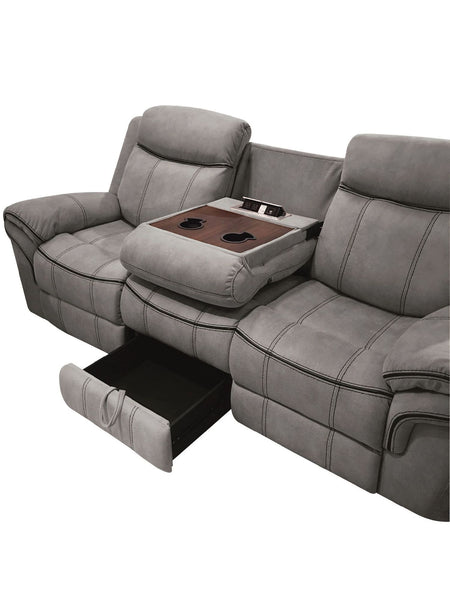 Zubaida Sofa (Glider & Motion), 2-Tone Gray Velvet YJ