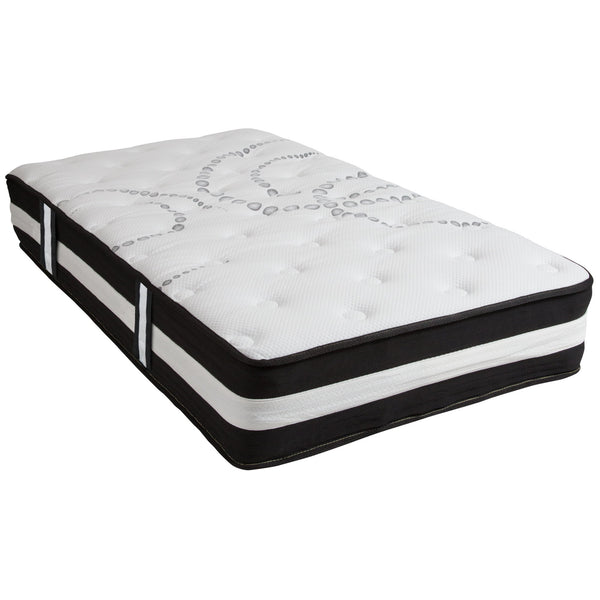 Capri Comfortable Sleep 12" Medium Tight Top Hybrid Pocket Spring Mattress, Twin