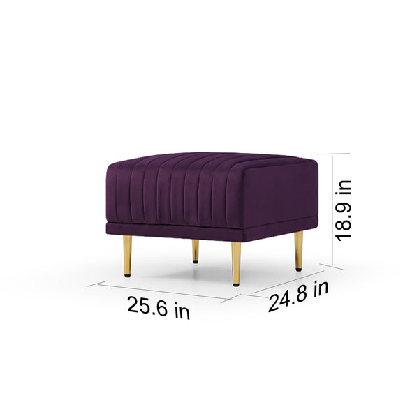 Purple Velvet Ottoman for Modular Sectional Living Room Sofa or Chairsofas.