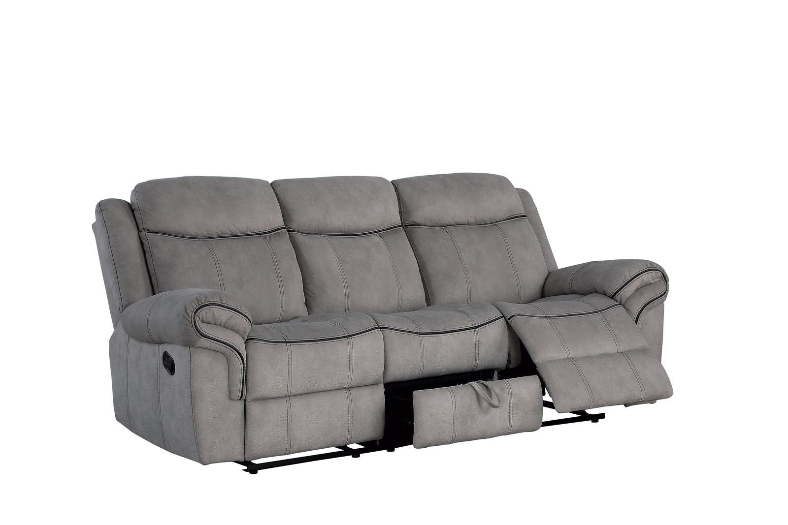 Zubaida Sofa (Glider & Motion), 2-Tone Gray Velvet YJ