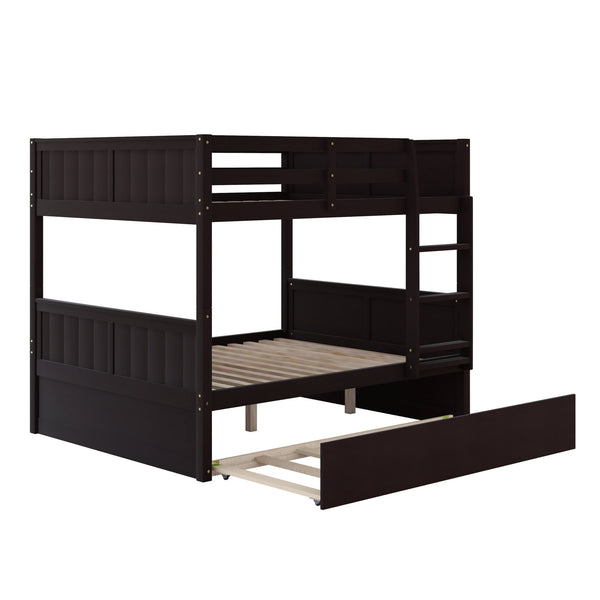 Full Over Full Bunk Bed with Twin Size Trundle