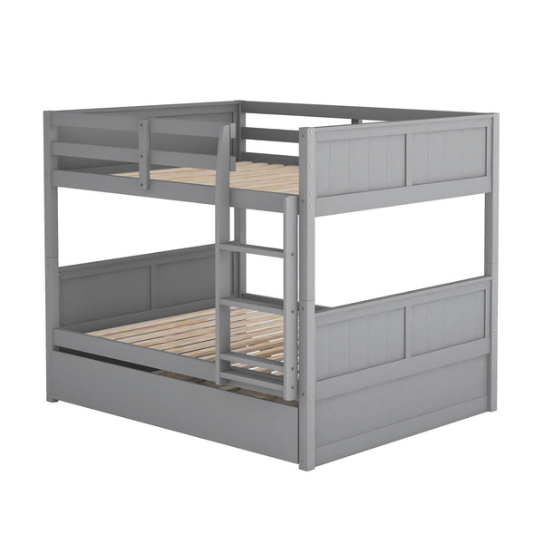 Full Over Full Bunk Bed with Twin Size Trundle