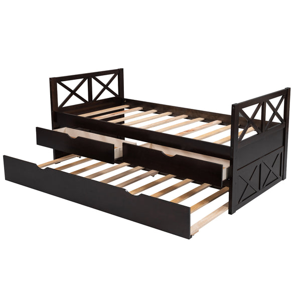 Multi-Functional Daybed with Drawers and Trundle