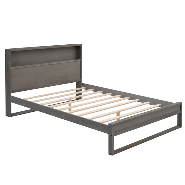 3-Pieces Bedroom Sets Queen Size Platform Bed with Two Nightstands