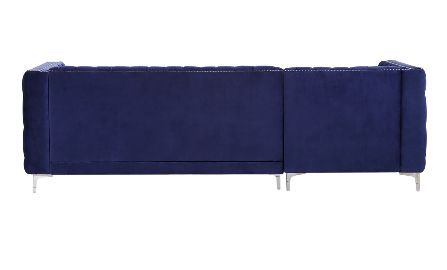 Sullivan Sectional Sofa; Navy Blue Velvet 55490