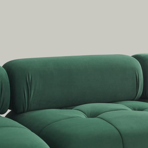 Modular Sectional Sofa, Button Tufted Designed and DIY Combination,L Shaped Couch with Reversible Ottoman, Navy Velvet