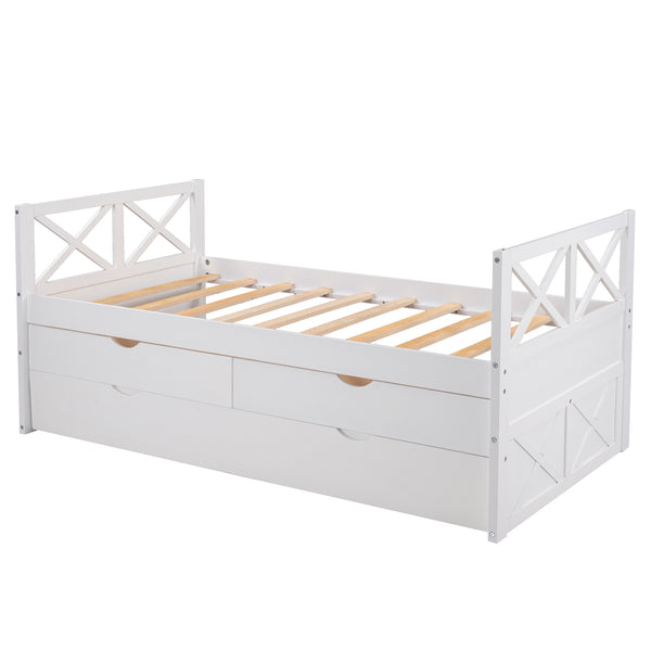 Multi-Functional Daybed with Drawers and Trundle