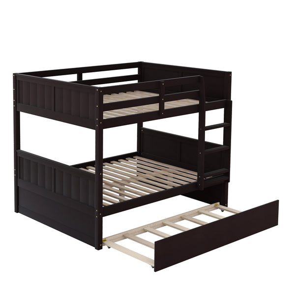 Full Over Full Bunk Bed with Twin Size Trundle