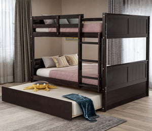 Full Over Full Bunk Bed with Twin Size Trundle