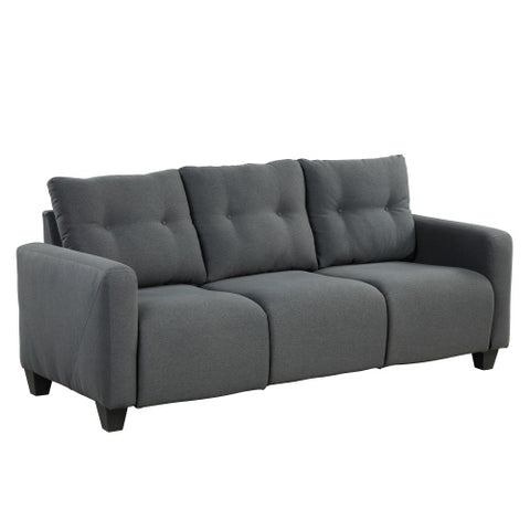 3-Seat Sofa Living Room Linen Fabric Sofa Couch