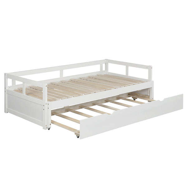 Extending Daybed with Trundle, Wooden Daybed with Trundle