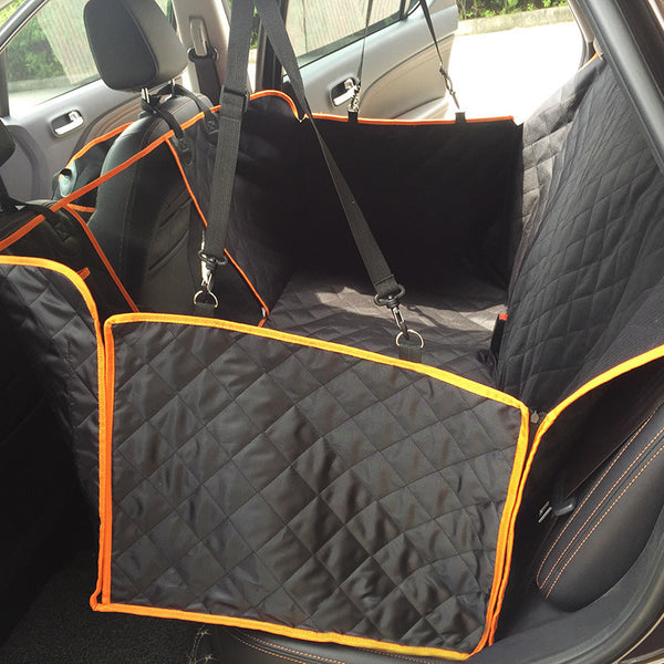 Dog Car Seat Covers for Back Seat of Cars/Trucks/SUV, Waterproof Dog Car Hammock with Mesh Window, Durable Anti-Scratch Nonslip Machine Washable Pet Car Seat Cover