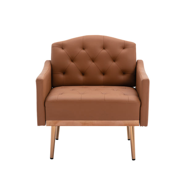 Accent Chair ,leisure single sofa with Rose Golden feet