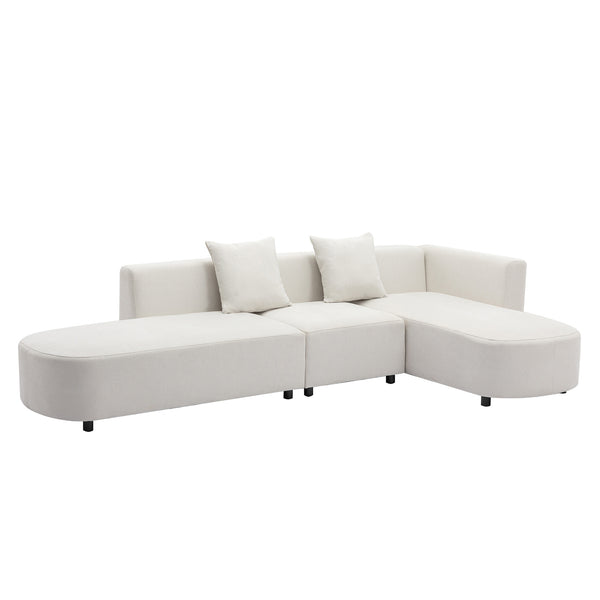 L-Shaped Sectional Luxury Modern Style Living Room Upholstery Sofa