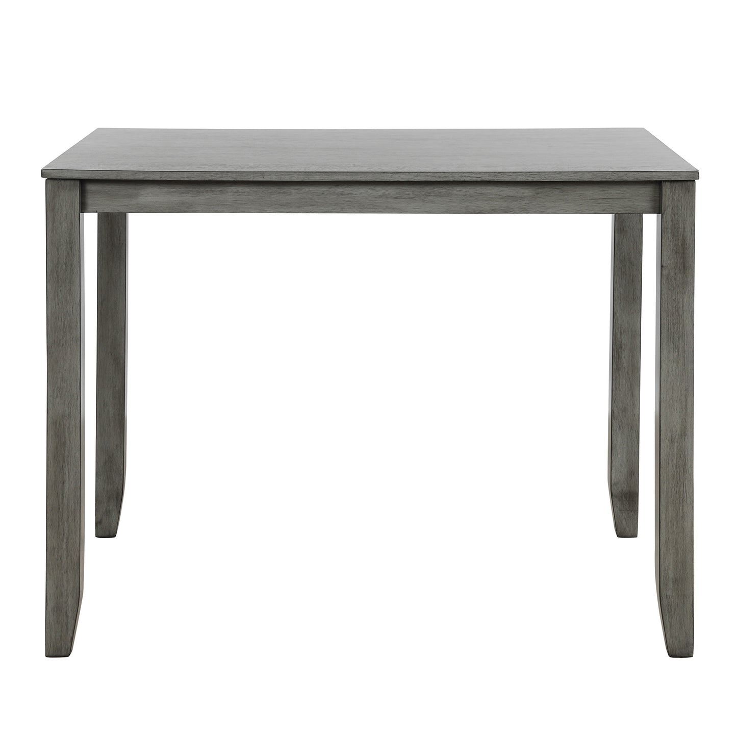 5 Piece Vintage Rectangular Counter Height Bar Table with 4 chairs, Wood Dining Table and Chair Set for Dining Room, Pub and Bistro (Antique Graywash)