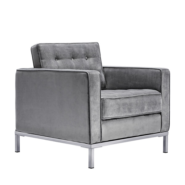 Grey color velvet sofa chair(SF604B1)