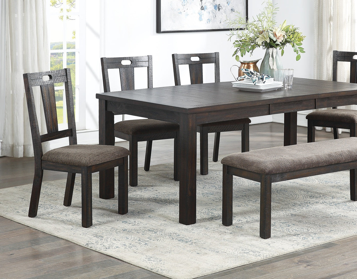 Simple Elegant Design Wooden Chairs Dining Room 2pcs Chairs Cushion Seats