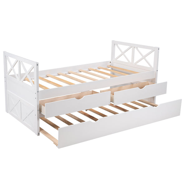 Multi-Functional Daybed with Drawers and Trundle