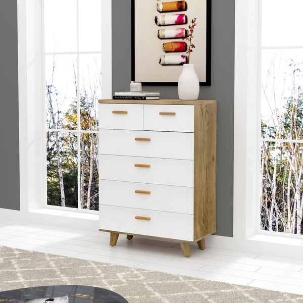 Drawer Dresser cabinet barcabinet, Buffet Sideboard Storage Cabinet, Buffet Server Console Tablestorge cabinetsolid Solid wood handle table leg for Dining RoomLiving RoomKitchenHallway Brown +white