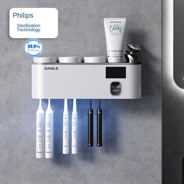 Disinfect toothbrush holder Intelligent toothbrush sterilizer Ultraviolet disinfection Philips perforated free wall mounted toothbrush holder