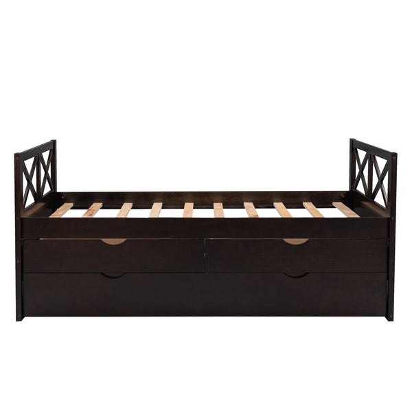 Multi-Functional Daybed with Drawers and Trundle