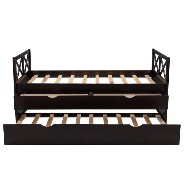 Multi-Functional Daybed with Drawers and Trundle