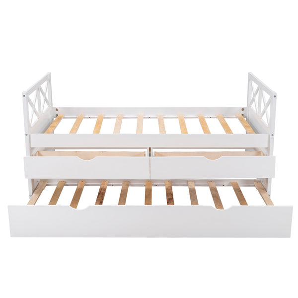 Multi-Functional Daybed with Drawers and Trundle