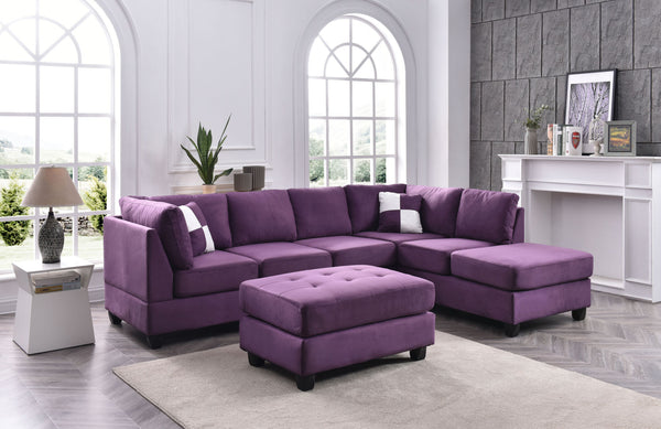 Glory Furniture Malone G637B-SC Sectional ( 3 Boxes) , PURPLE