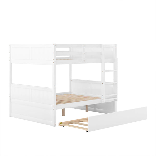 Full Over Full Bunk Bed with Twin Size Trundle