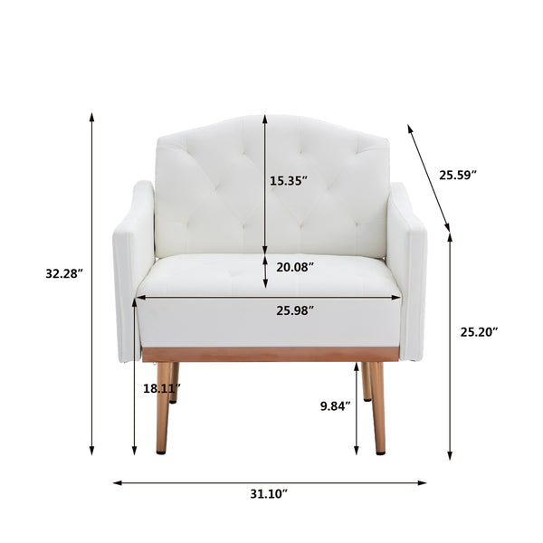 Accent Chair ,leisure single sofa with Rose Golden feet