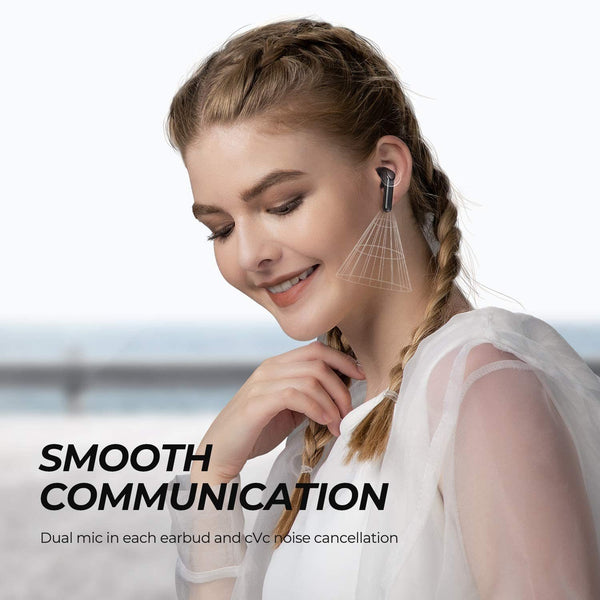 SoundPEATS Wireless Earbuds Bluetooth V5.2 Headphones with Qualcomm QCC3040 Wireless Earphones, TrueWireless Mirroring, 4-Mic Tech and cVc 8.0 Noise Cancellation