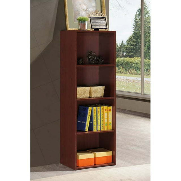 4-Shelf Wood Bookcase