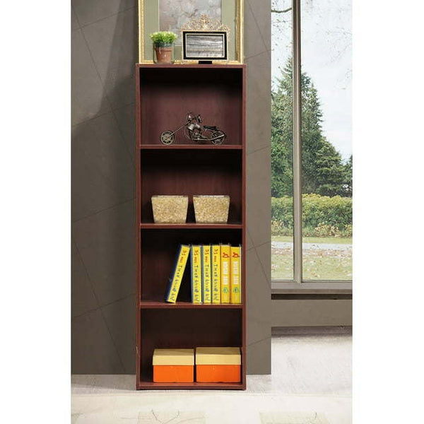 4-Shelf Wood Bookcase