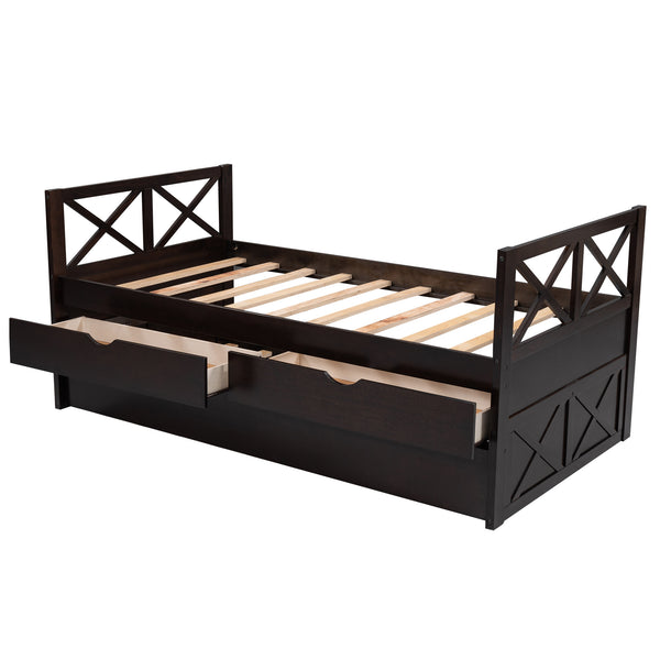 Multi-Functional Daybed with Drawers and Trundle