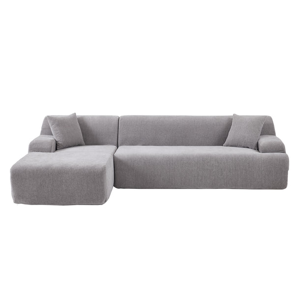 U_Style Modern Large L-Shape Modular Sectional Sofa for Living Room, Bedroom, Salon, 2 Piece Free Combination, Simplified Style