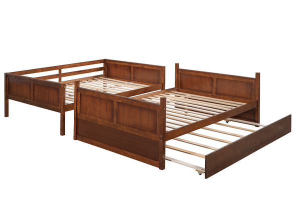 Full Over Full Bunk Bed with Twin Size Trundle