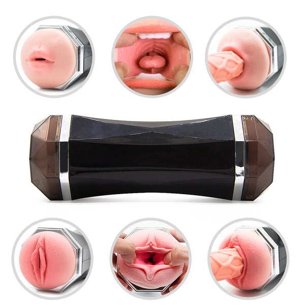 3 in 1 Male Masturbators Adult Sex Toys with Realistic Textured Mouth Vagina and Tight Anus, Men's Pocket Pussy Blowjob Stroker Anal Play Sex Toys for Men Masturbation