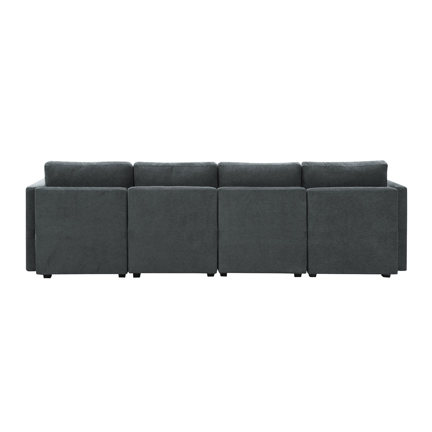 [VIDEO provided] [New] 109*54.7" Chenille Modular Sectional Sofa,U Shaped Couch with Adjustable Armrests and Backrests,6 Seat Reversible Sofa Bed with Storage Seats for Living Room, Apartment,2 Colors