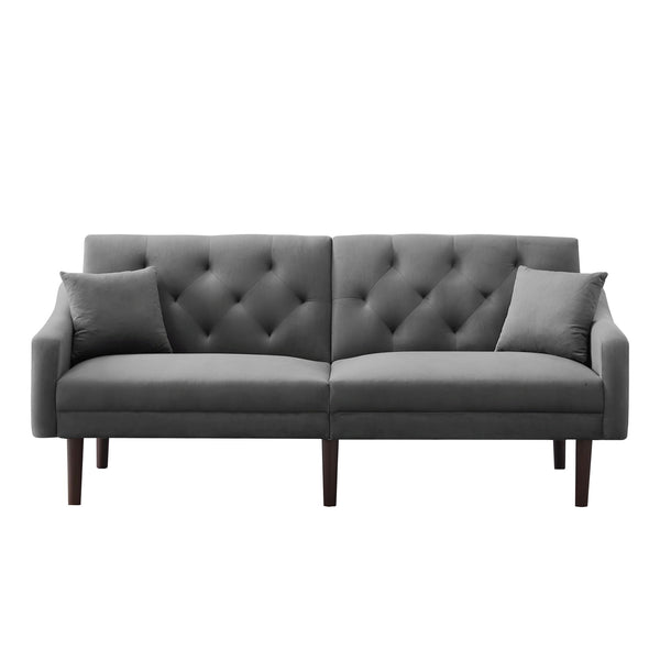 FUTON SOFA SLEEPER  VELVET WITH 2 PILLOWS