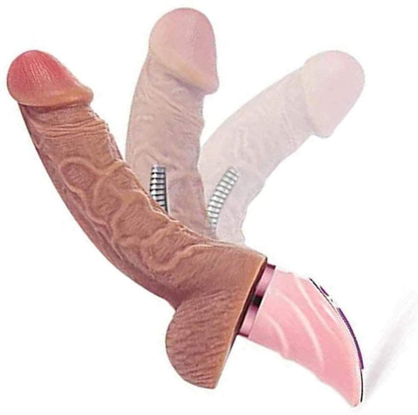 Silicone Soft Penis;  Sucker And Vibrator Remote Control 7 vibration modes; thrusting Dil-do toy for Women with 8 Vibrating Modes Silicone Dil-do Vibrator with Strong Suction Cup toy