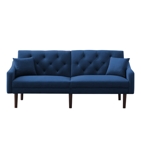 FUTON SOFA SLEEPER  VELVET WITH 2 PILLOWS