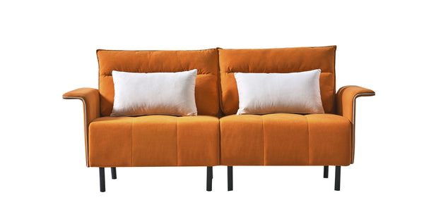 HQ-282 Sofa Couch, Suede Mid-Century Tufted Love Seat for Living Room