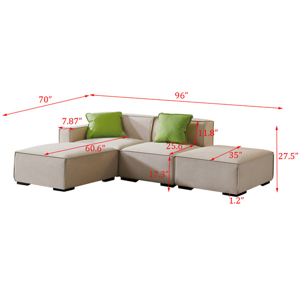 Modular Sectional Fabric Sofa