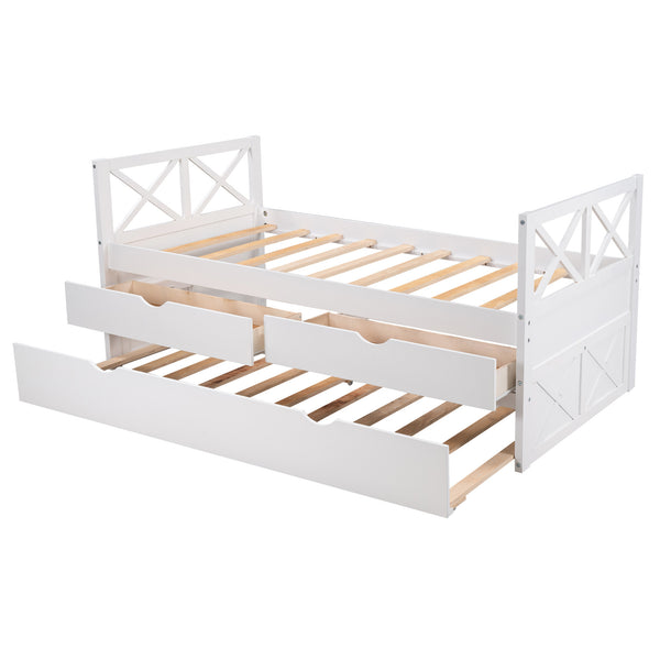 Multi-Functional Daybed with Drawers and Trundle