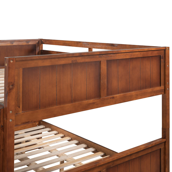 Full Over Full Bunk Bed with Twin Size Trundle