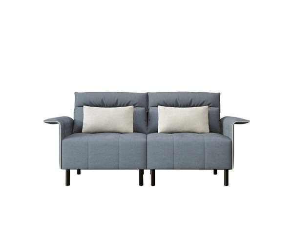 HQ-282 Sofa Couch, Suede Mid-Century Tufted Love Seat for Living Room